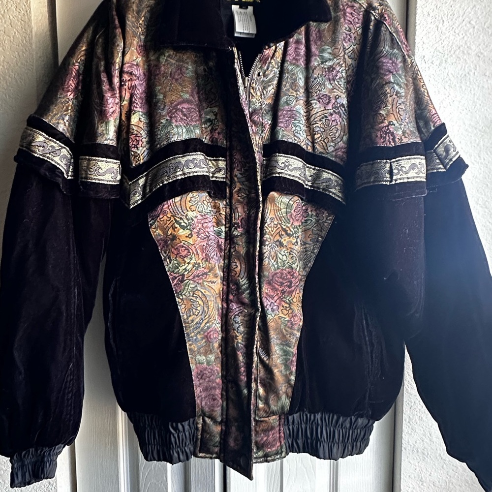 Black Bomber Jacket with Reflective Stripes and Relaxed Fit